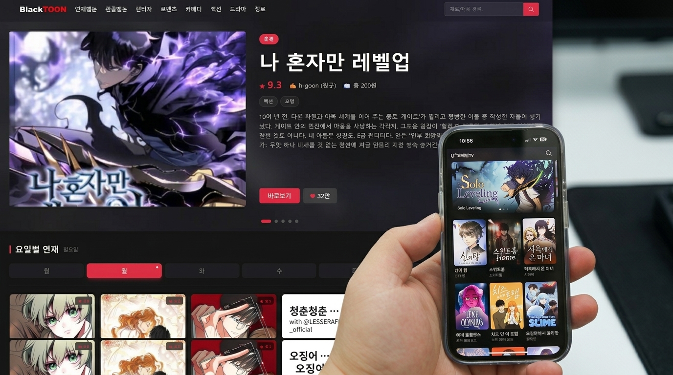 💡블랙툰 주말 정주행의 즐거움! 30대 후반 직장인의 블랙툰 솔직 이용 후기